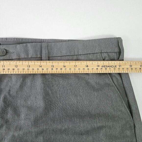 Haggar Premium Cool 18 Men's Shorts Sz 42 Gray Straight Fit Superflex Waistband - Picture 7 of 9